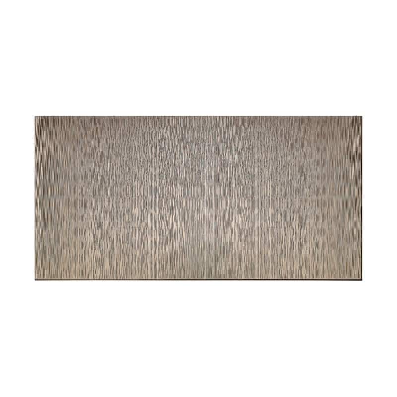 FASÄDE Ripple Vertical 4-foot x 8-foot PVC Wall Panel in Brushed Nickel - 4 x 8