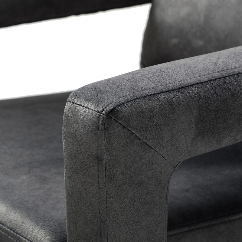 Valentina Comfy Accent Armchair with Golden Metal Legs and Removable Cushions by HULALA HOME