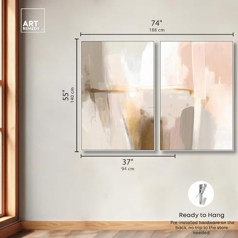 Meditative Hues I Canvas Set of 2 by Art Remedy