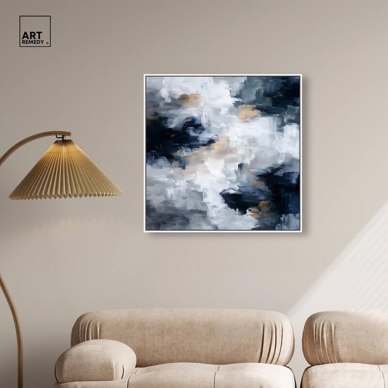 Midnight and Ivory II Canvas by Art Remedy
