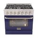 preview thumbnail 26 of 43, KUCHT 36 in. 5.2 cu. ft. Propane Gas Range with Sealed Burners and Convection Oven with interchangeable color door. Blue