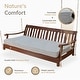 preview thumbnail 7 of 10, Cambridge Casual Como Mahogany Outdoor Swing Daybed with Cushion