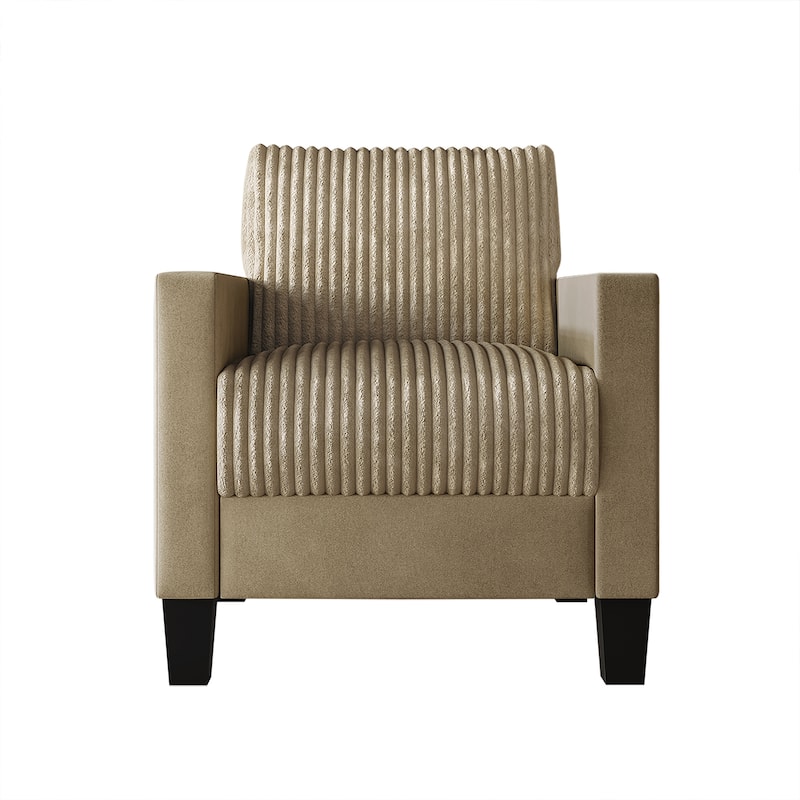CraftPorch Corduroy Mid-Century Modern Velvet Upholstered 3-Piece Living Room Set
