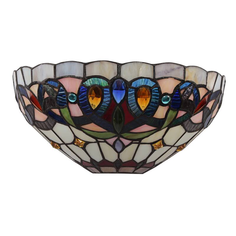 Tiffany Victorian Design 1-light Black Wall Sconce