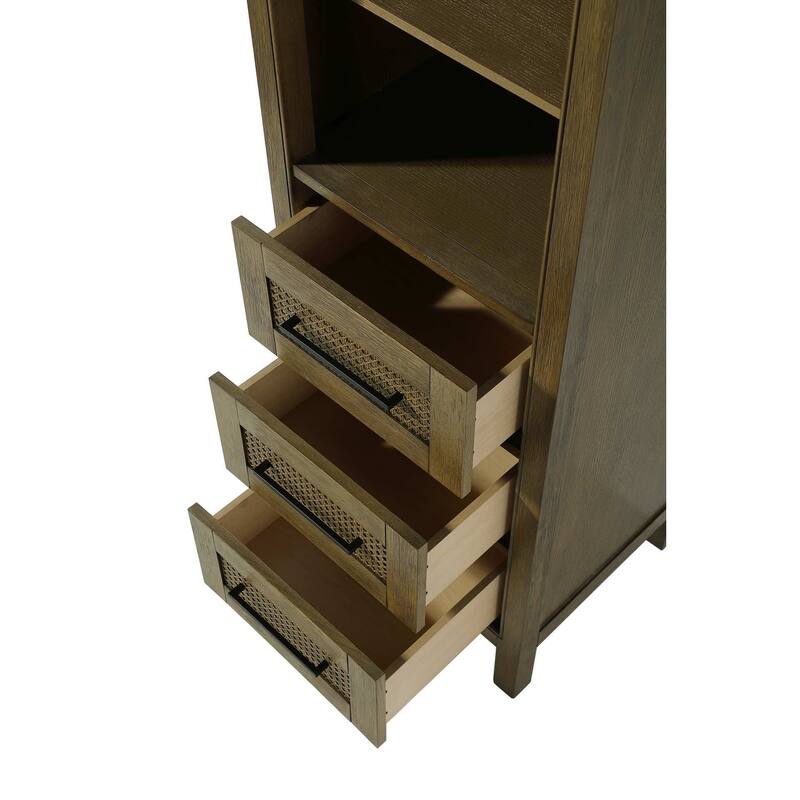 Winslow 16-28 Inch Open Shelving Bath Storage Cabinet