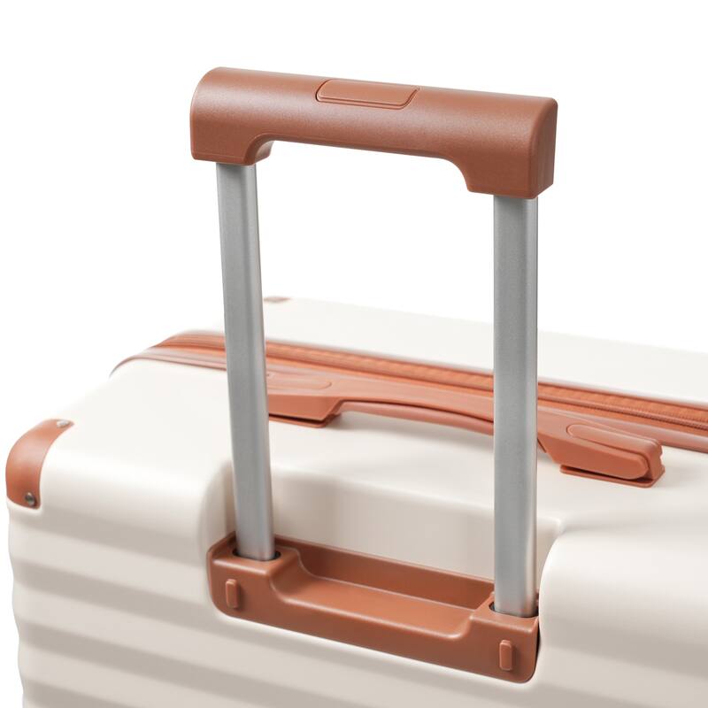 Luggage Sets 5 Piece, Expandable Carry on Suitcase with Spinner Wheels TSA Lock USB Port, Cup Holder Duffel Bag and Toiletry Bag