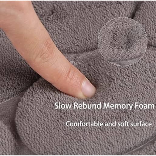 1pc Memory Foam Pebble Embossed Bath Mat, Quick-drying, Washable