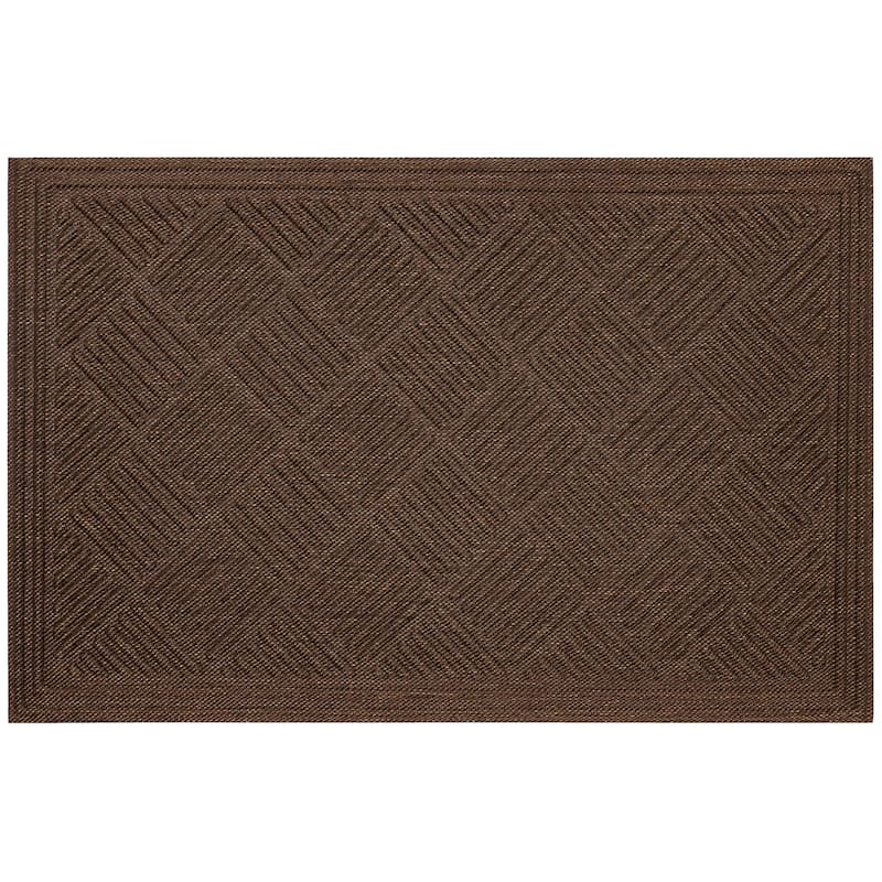 Mohawk Home Parquet Impressions Indoor/Outdoor Utility Doormat - 18" x 30" - Parquet Impressions Jacquard Copper