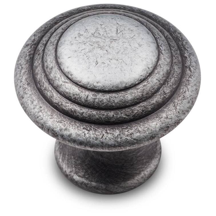 RK International CK 9214 Stepped Ring 1-1/4" Round Solid Metal - Distressed Nickel
