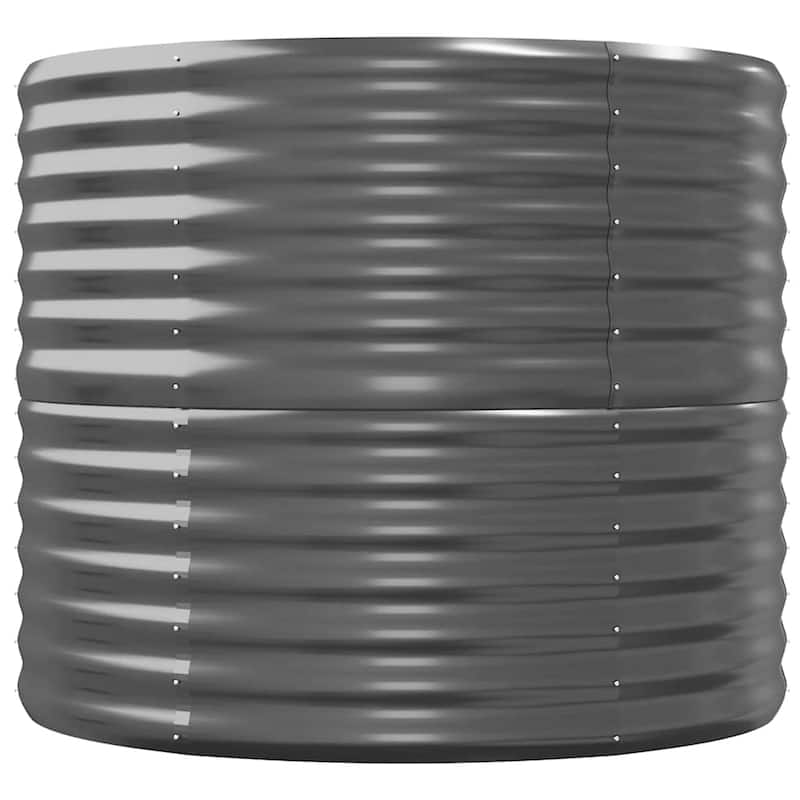 vidaXL Raised Garden Bed Raised Flower Bed Galvanized Steel Outdoor Planter