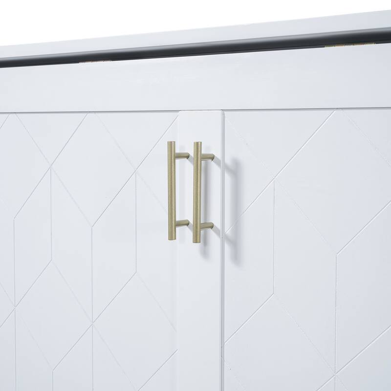 Queen Size Wooden Loft Bed with Upholstered Storage Shelf and Desk