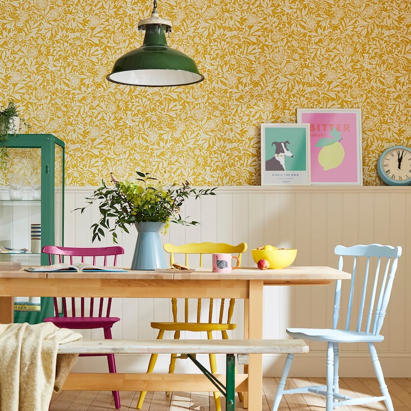 Joules Twilight Ditsy Antique Gold Wallpaper