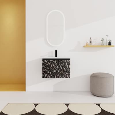 24'' Floating Wall-Mounted Bathroom Vanity With Ceramics Sink & Soft-Close Cabinet Door