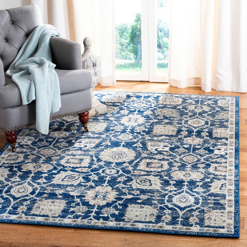 SAFAVIEH Legacy Klaarke Oriental Rug - 5'1" x 7'6" - Navy/Ivory - Rectangle