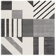 preview thumbnail 13 of 84, SAFAVIEH Hollywood Tatianna Mid-Century Modern Abstract Rug 6'7" Square - Ivory/Grey - Square