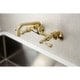 preview thumbnail 7 of 17, Kingston Brass Kingston 1.8 GPM Wall Mounted Bridge Kitchen Faucet