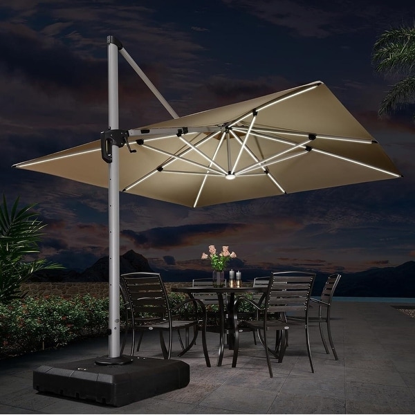 PURPLE LEAF Double Top Patio Cantilever Umbrella Bed Bath & Beyond 37500750
