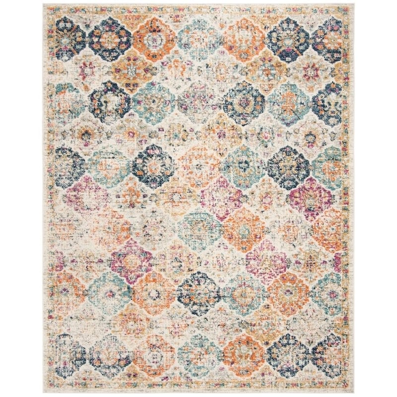 SAFAVIEH Madison Avery Boho Chic Distressed Area Rug - 2' 3" x 4' - Cream/Multi - Runner/Rectangle