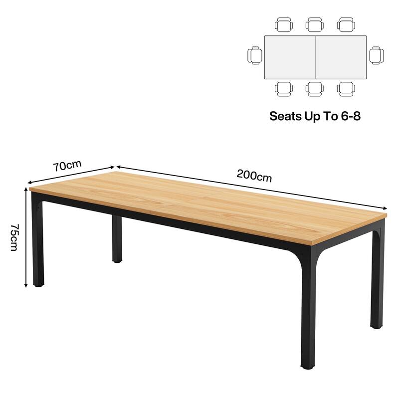 Dining Table for 6-8 Person, 78 inch Long Rectangular Kitchen Dining Table