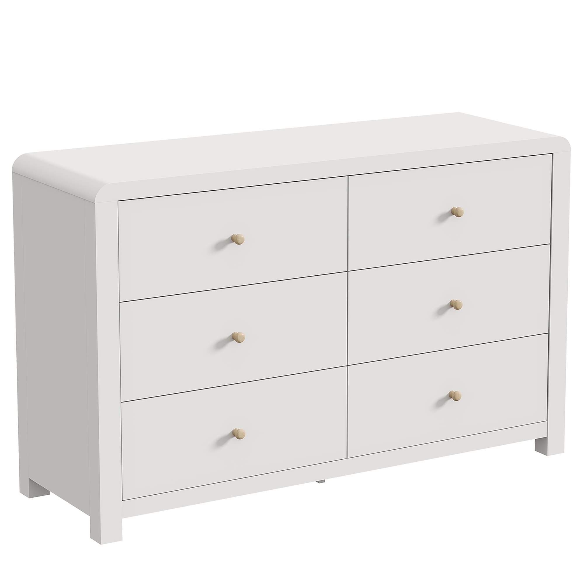 dresser 6 WLIVE Wide 6-Drawer Modern Horizontal Wood Dresser Black
