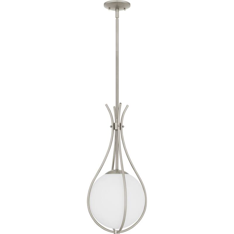 Aliyah 1-Light Brushed Nickel Mini Pendant Light