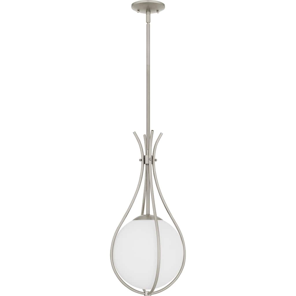 Aliyah 1-Light Brushed Nickel Mini Pendant Light