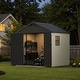 preview thumbnail 78 of 117, Patiowell 8' x 6' / 8' x 8' / 8' x 10 '/ 8' x 12' Plastic Outdoor Shed With Floor for Patio Furniture, Tools (Kick-It Shed)