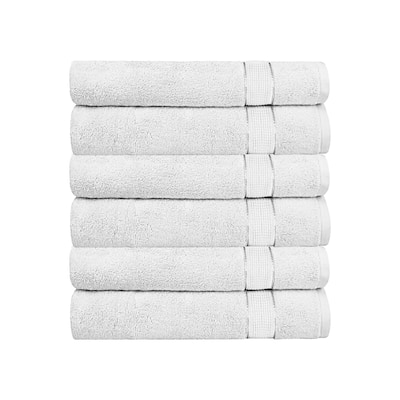 Superior Absorbent Zero Twist Cotton | 6 Pack Hand Towels Set (16 x 32 inches) 600 GSM for Bathroom, Gym, Shower, Hotel, Spa