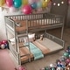preview thumbnail 10 of 16, 2 In 1 Full XL over Queen Bunk Bed with Ladder and Guardrails for Home Grey