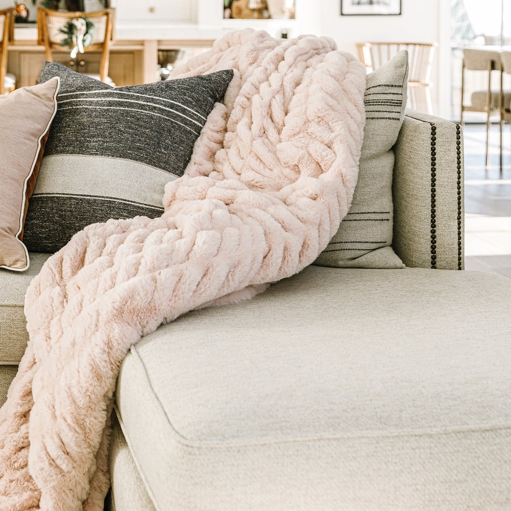 Minky Designs Luxuriously Soft Chic Minky Faux Fur Blankets