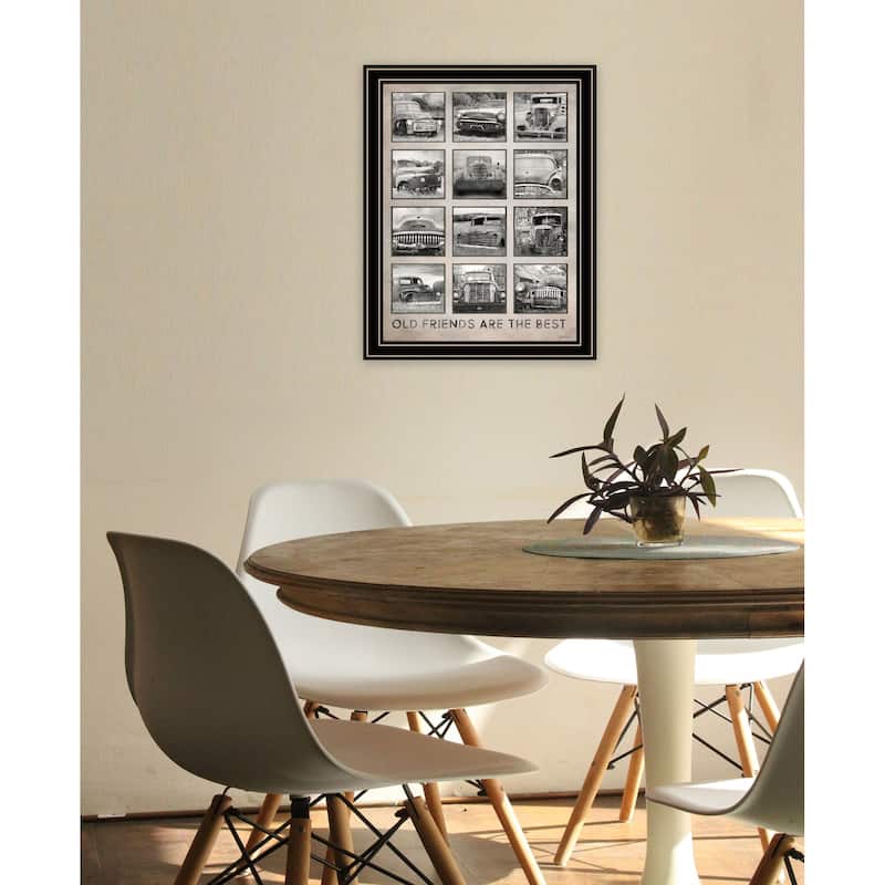 TrendyDecor4U "Old Friends(CARS) Are The Best" Framed Print Wall Art