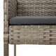 preview thumbnail 77 of 91, vidaXL 3 Piece Patio Dining Set with Cushions Black Poly Rattan - 18.9" x 21.7" x 34.6"