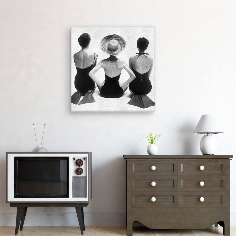 1950's Swimsuit Models by Graffi-tee Studios Canvas Art Print
