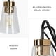 preview thumbnail 19 of 21, Modern Black Gold Bathroom Vanity Light Wall Sconces with Seeded Glass