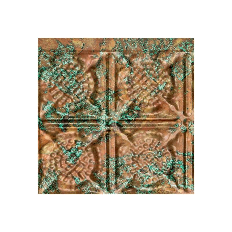 FASÄDE Traditional Style 6 Decorative Vinyl Backsplash Panel - 6x6 Inch Sample - Copper Fantasy
