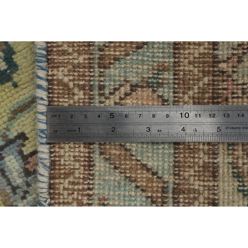 Hand Knotted Oriental 100% Wool Carpet Traditional Floral Oranges & Rust Tabriz Area Rug - 10' 0'' X 7' 2''