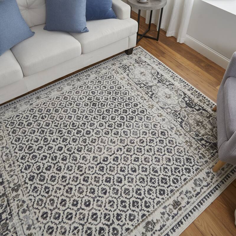 Tali Abstract Stain Resistant Area Rug By HomeRoots - 2' x 3'
