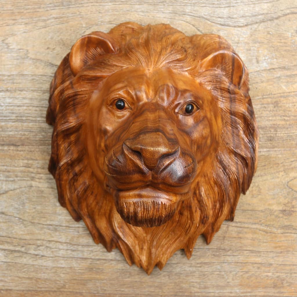 Novica Handmade King Of Cats Wood Wall Sculpture
