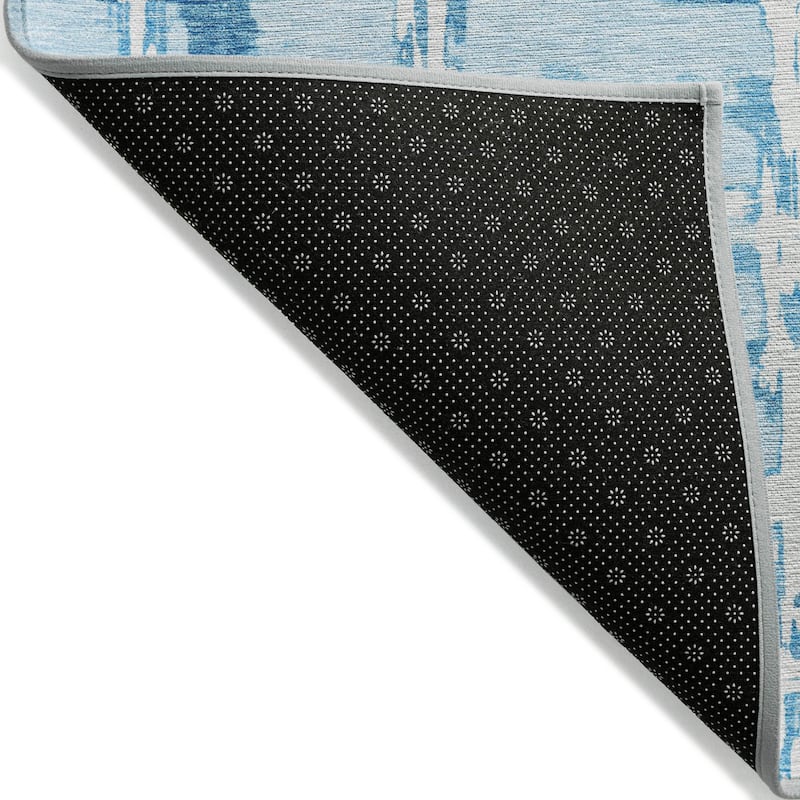 Machine Washable Indoor/ Outdoor Chantille Abstract Contemporary Rug