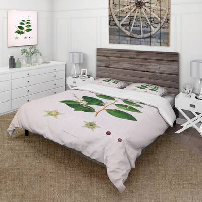 Designart 'Vintage Plant Life XVI' Farmhouse Duvet Cover Set