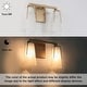 preview thumbnail 20 of 23, Modern Gold Bathroom Vanity Lights Dimmable Frosted Glass Wall Sconces