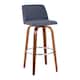 Option Blue Fabric/Round Chrome Footrest