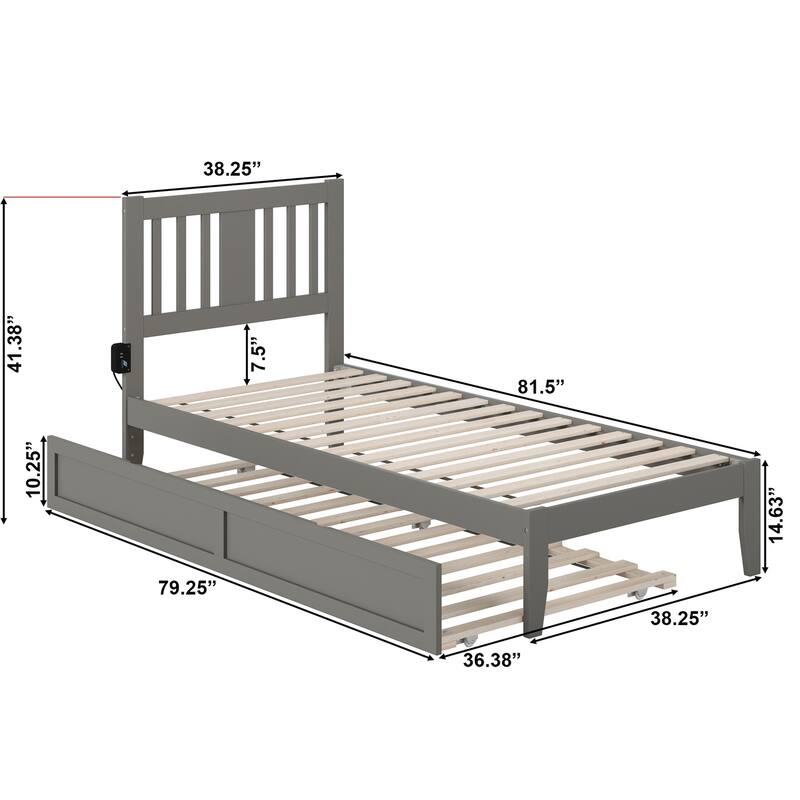 Tahoe Bed with USB Turbo Charger and Twin XL Trundle