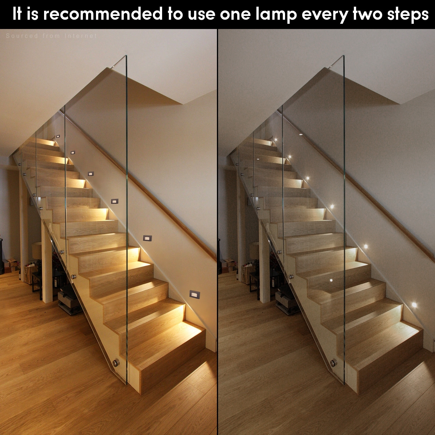 Led stair top lights indoor