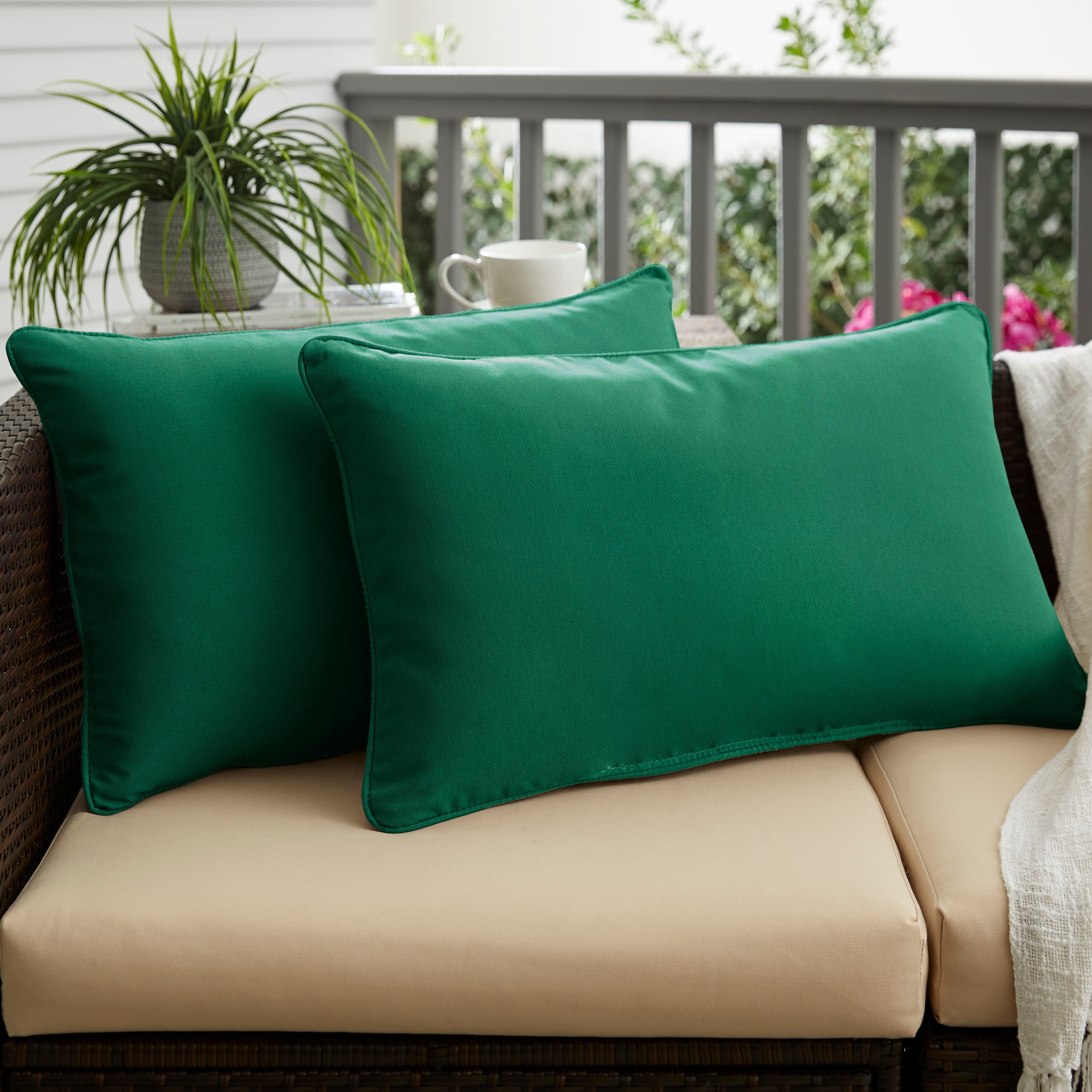 Sorra Home Sunbrella Outdoor Corded Pillow Single