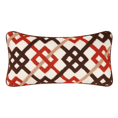 Brown Mid Century Modern Tufted Pillow