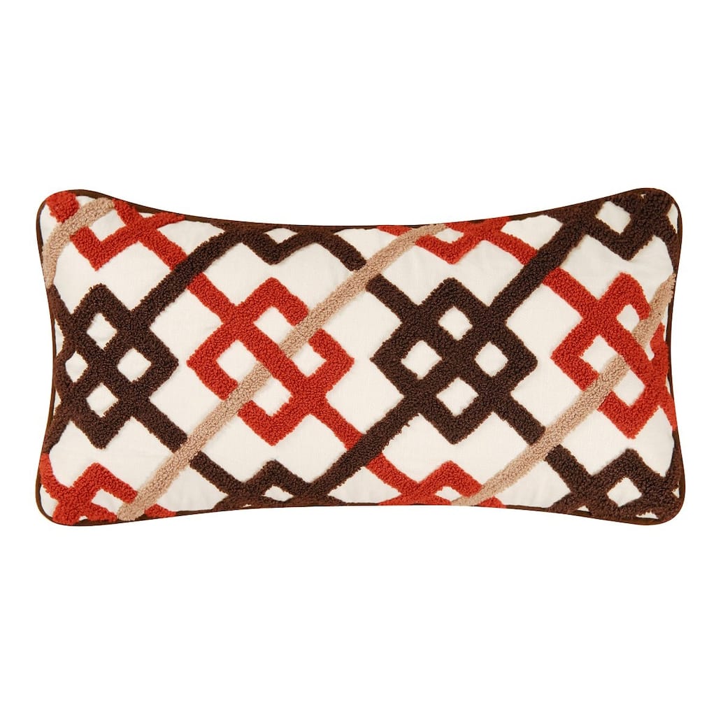 Brown Mid Century Modern Tufted Pillow