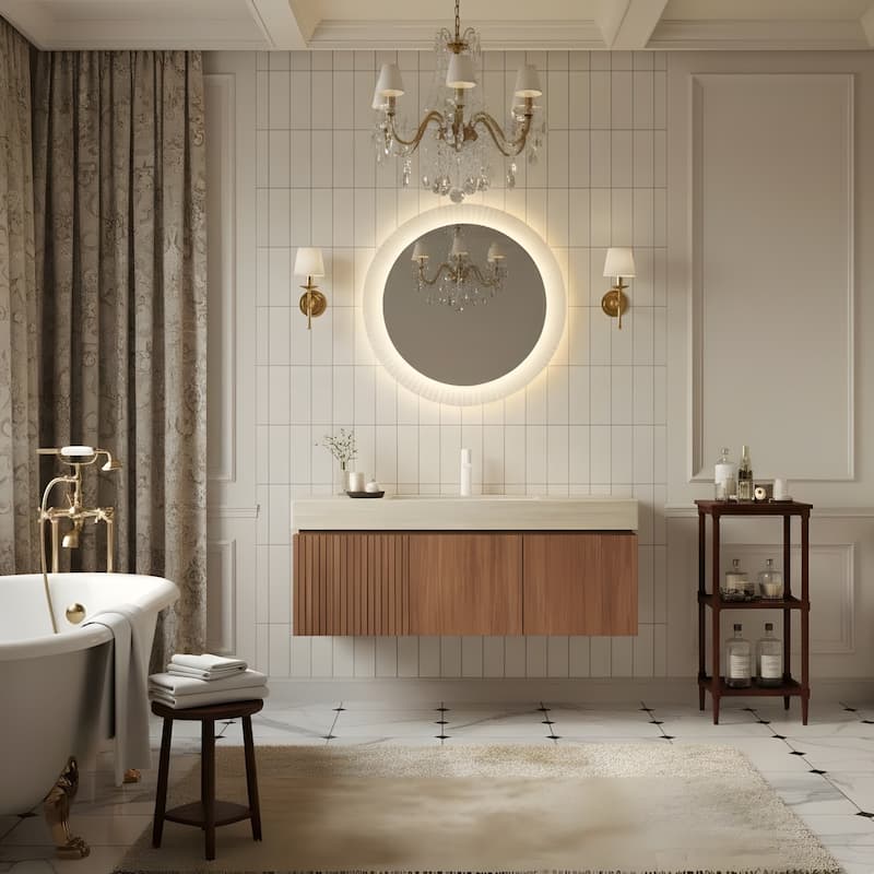 48" Bathroom Vanity with Sintered Stone countertop and Sink