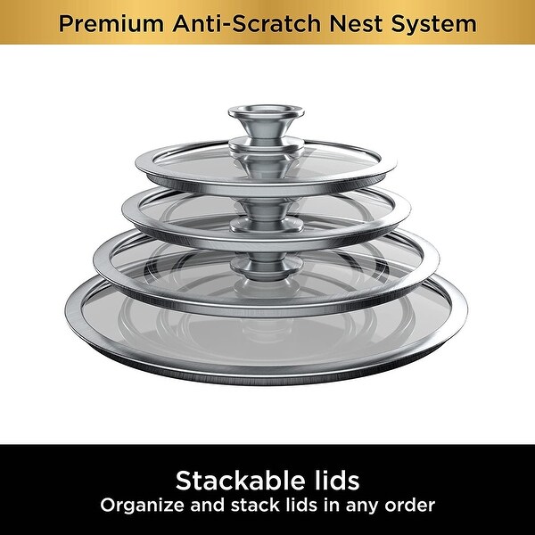 Ninja C59500 Foodi NeverStick Premium 10-Piece Cookware Set - Bed