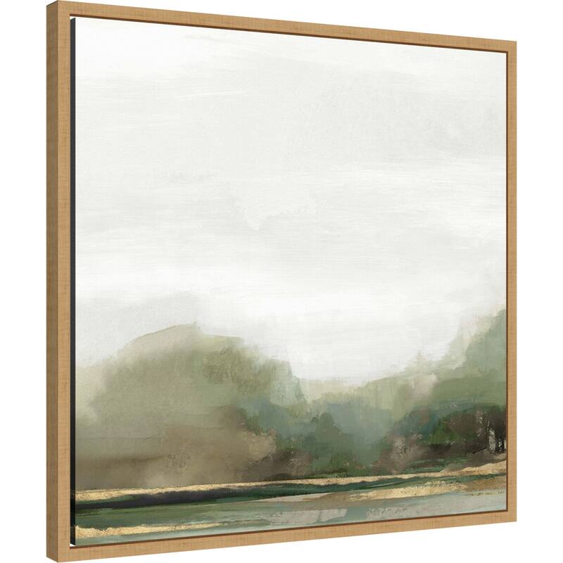 Misty Landscape at Dawn by PI Studio Framed Canvas Wall Art Print